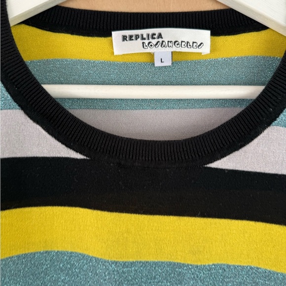 Replica Los Angeles Striped Multicolor Women's Knit Top - Picture 3 of 10